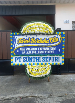 Papan Bunga Duka di Cipinang Muara